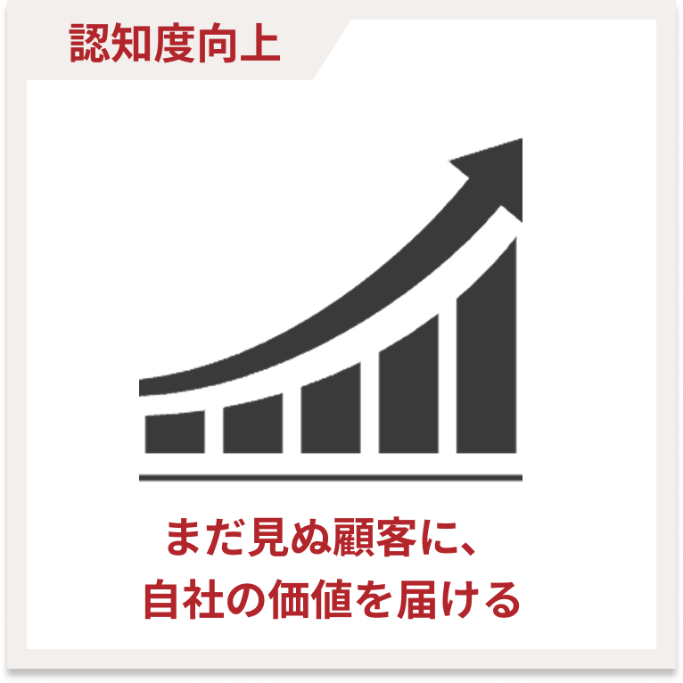 認知度向上 まだ見ぬ顧客に自社の価値を届ける